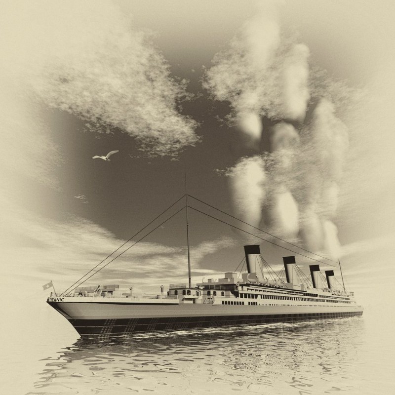 Image de Titanic ship - 3D render