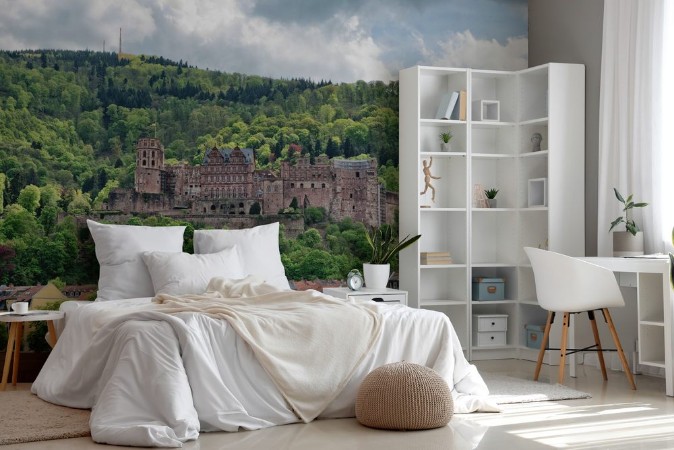Picture of Heidelberg Castle in Wooded Hills Overlooking Town