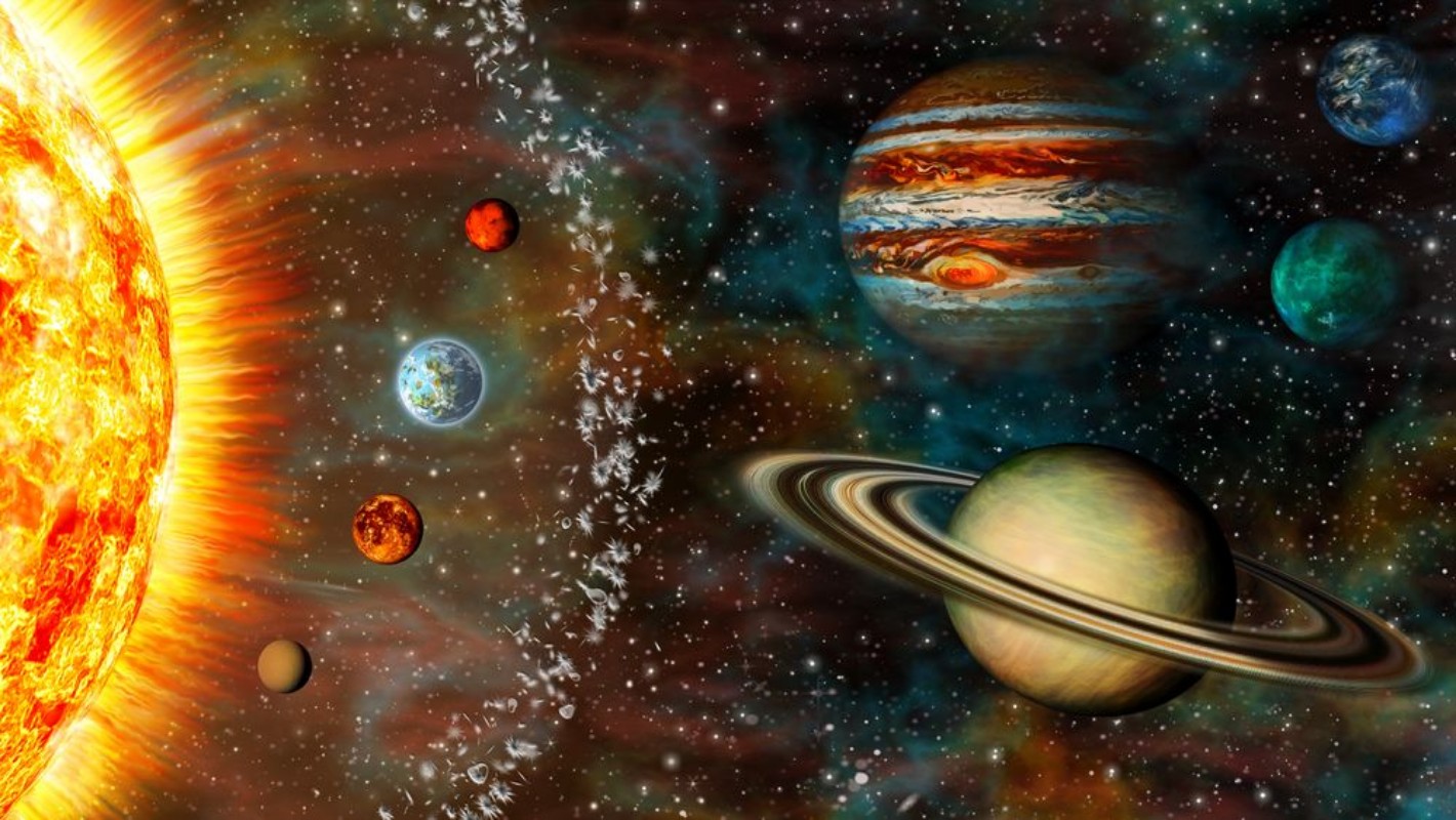 Image de 3D Widescreen Solar System