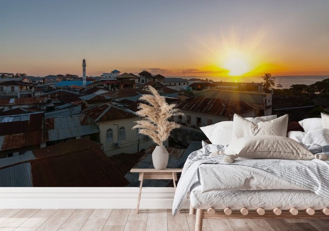 Image de Evening skyline view of an old city