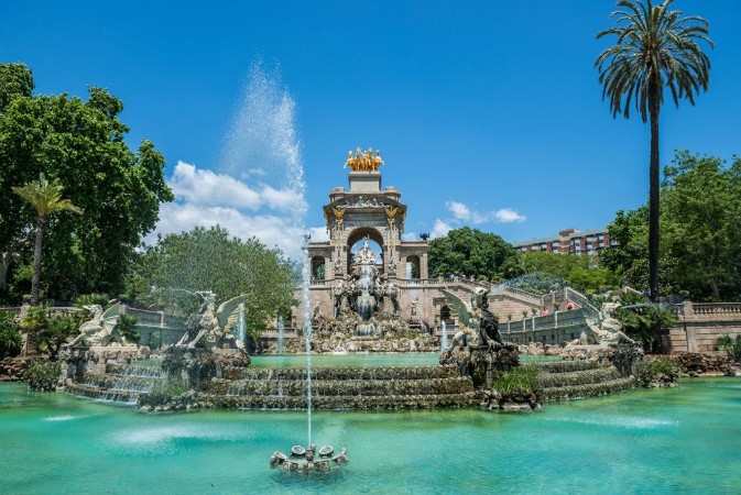Image de Fountain in Parc de la Ciutadella called Cascada in Barcelona Spain