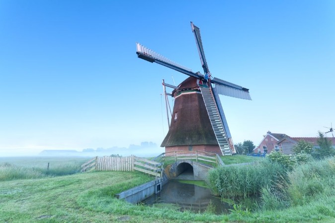 Picture of Dutch windmill in morning