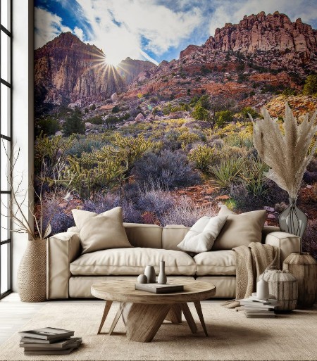 Image de Sunset on a desert ridge in Red Rock Canyon near Las Vegas NV