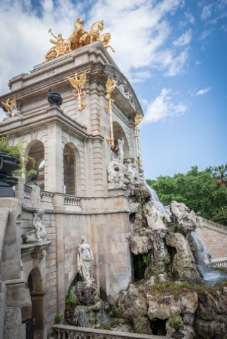 Image de Fountain in Parc de la Ciutadella called Cascada in Barcelona Spain