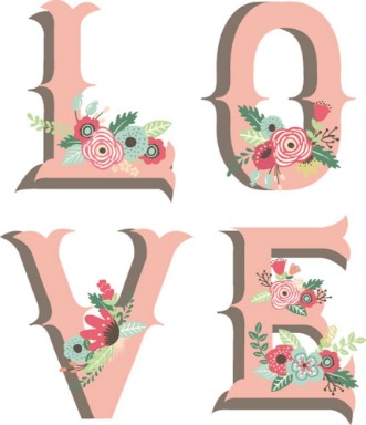 Bild på Wedding Flower Love Design Elements