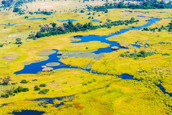 Afbeeldingen van Okavango Delta aerial view