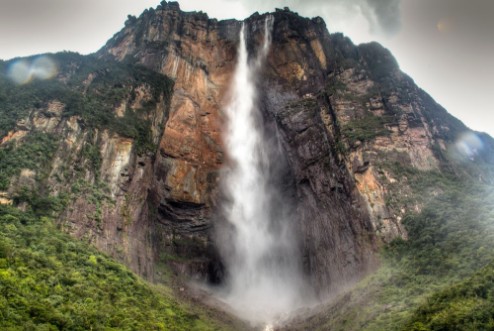 Picture of Angels Falls at the national park of Canaima in Venezuela