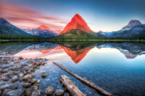 Picture of Swiftcurrent Lake at Dawn