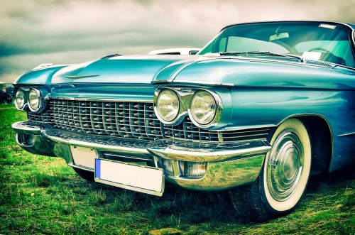 Afbeeldingen van Old american car in vintage style