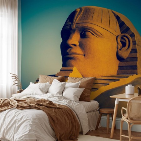 Bild på Egyptian sphinx - modern sandy sculpture