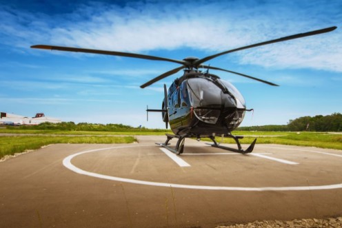 Image de The helicopter in airfield