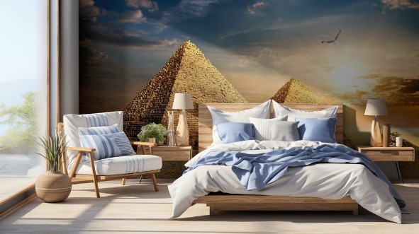 Bild på Sunset over pyramids