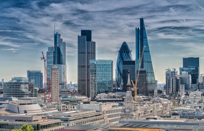 Afbeeldingen van London City Modern skyline of business district
