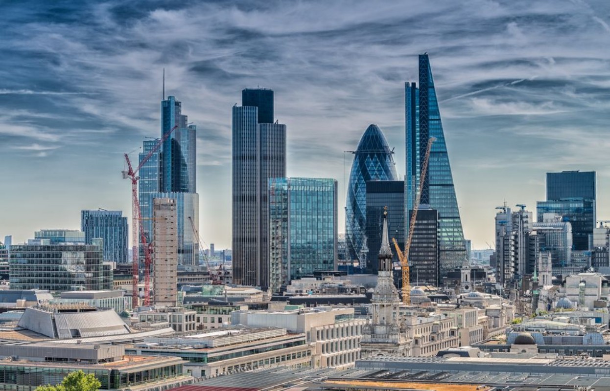 Afbeeldingen van London City Modern skyline of business district