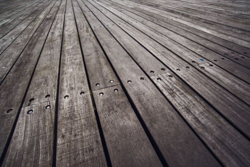 Image de Rustic Wooden Floor Boardwalk in Perspective