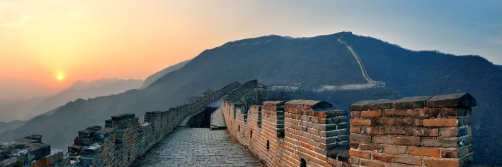 Afbeeldingen van Great Wall sunset panorama
