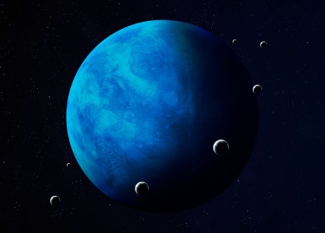 Bild på Shot of Neptune taken from open space Collage images provided