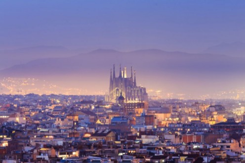 Bild på Twilight top of view Barcelona