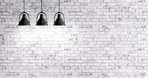 Image de Brick wall with lamps background