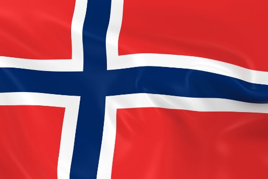 Bild på Waving Flag of Norway - 3D Render of the Norwegian Flag with Silky Texture