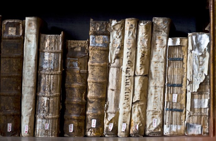 Picture of Books in the Ricoleta Library Arequipa Peru