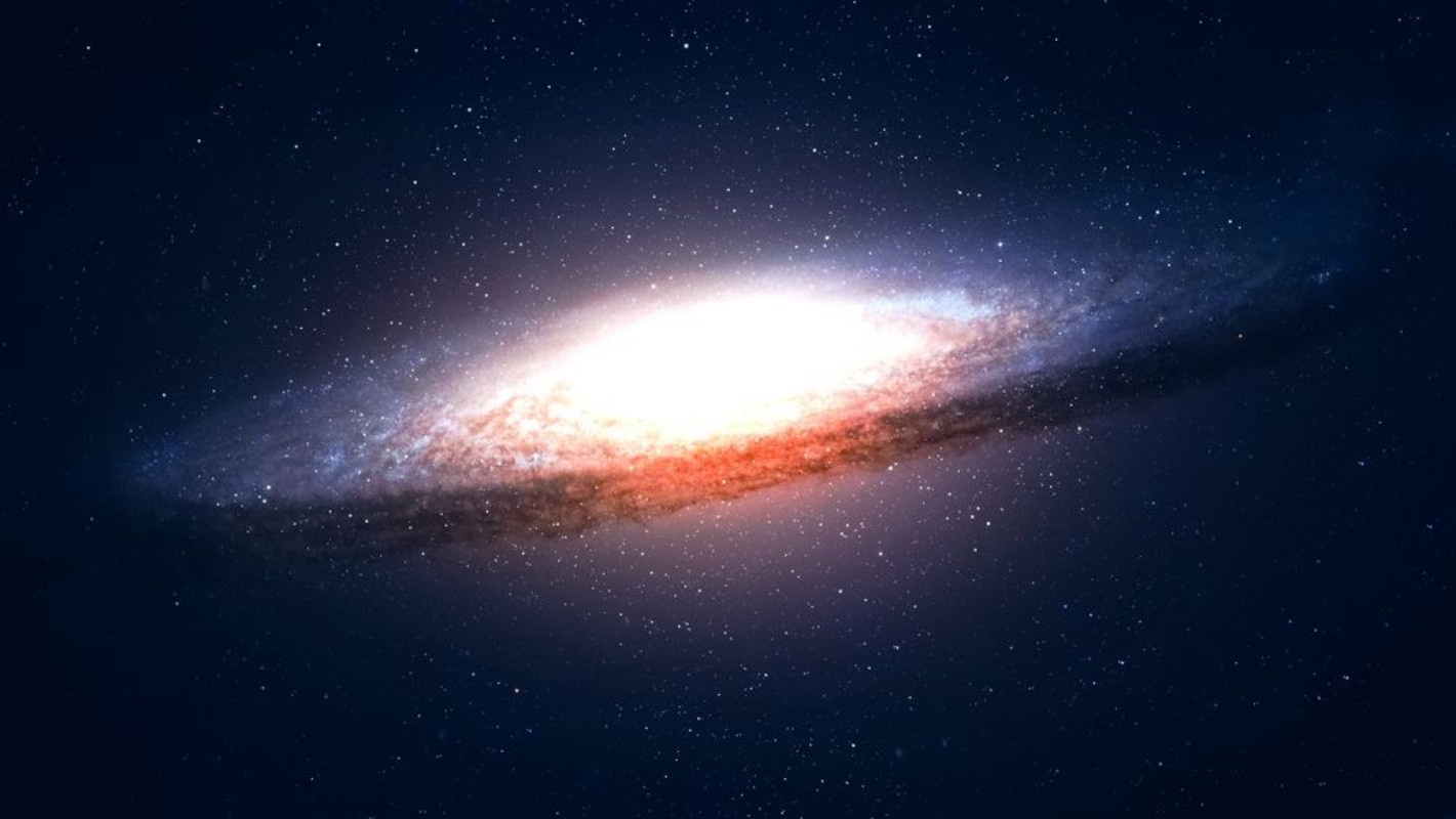 Bild på High resolution Incredibly beautiful spiral galaxy somewhere in