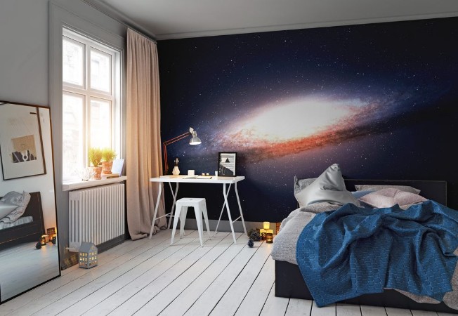 Afbeeldingen van High resolution Incredibly beautiful spiral galaxy somewhere in