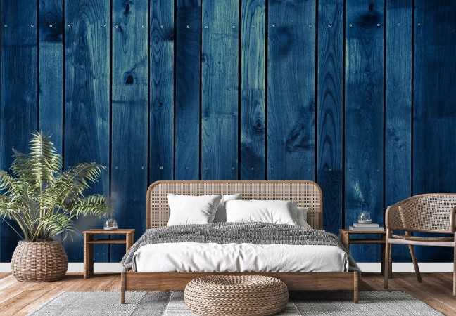 Picture of Dark Blue Wood Background