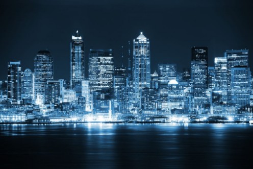 Picture of Night in the Seattle