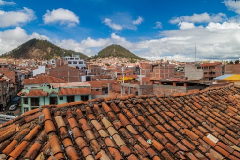 Afbeeldingen van Roofs of Sucre capital of Bolivia