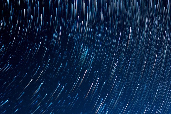 Bild på Track from the stars on the blue sky background