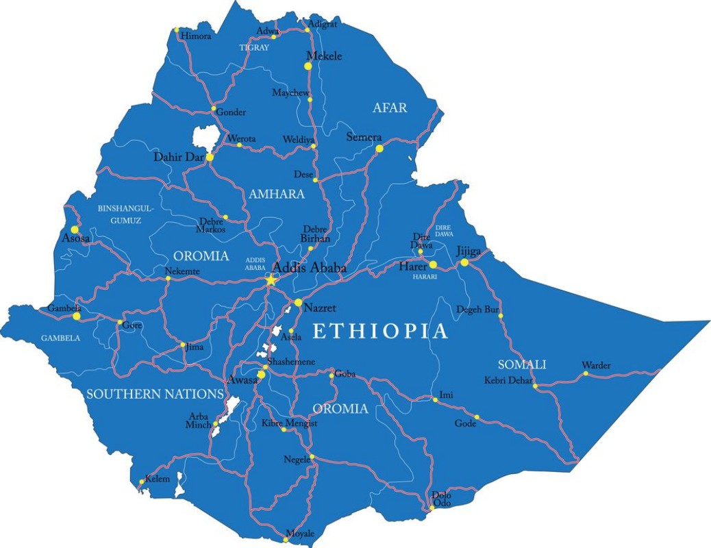 Bild på Etiopia map