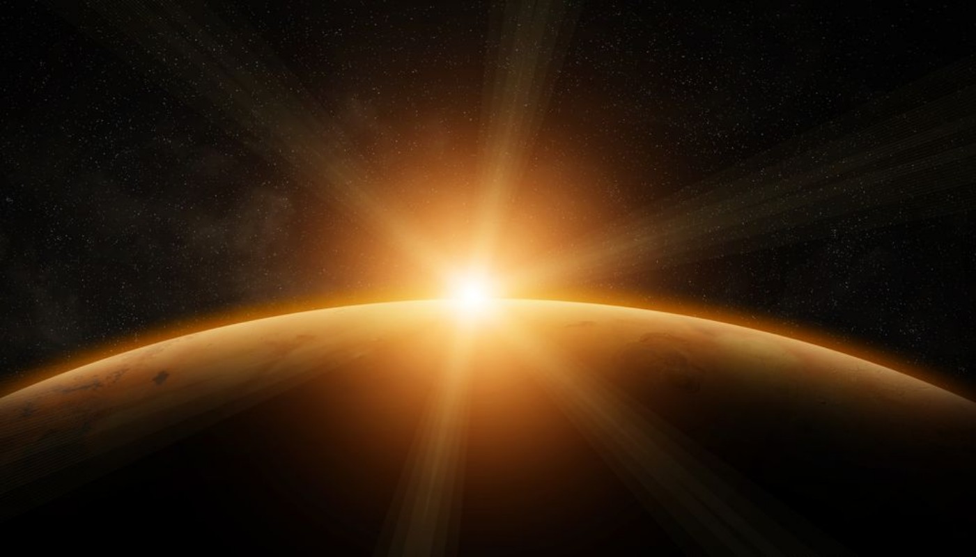 Bild på Mars soluppgång