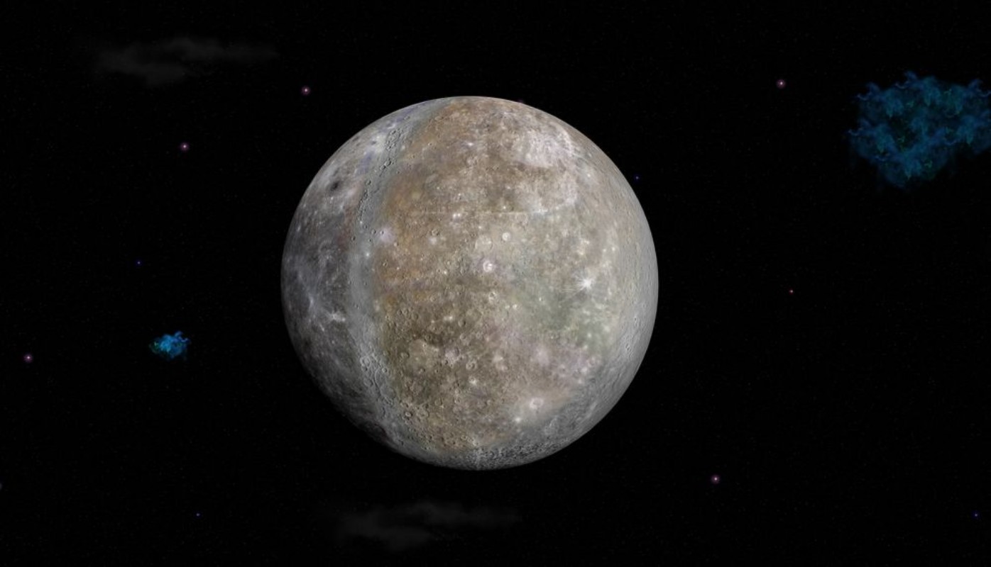 Image de Planet Mercury on stars background