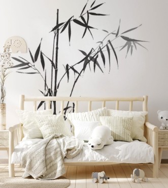 Image de Bamboo branches outlined in black