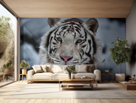 Picture of Glamour portrait of a young white bengal tiger