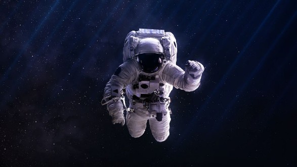 Picture of Astronaut in outer space Elements of this image furnished by NASA