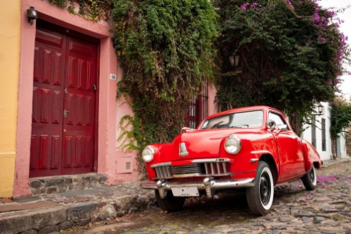 Image de Red car in Colonia del Sacramento Uruguay