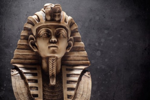 Bild på Stone pharaoh tutankhamen mask