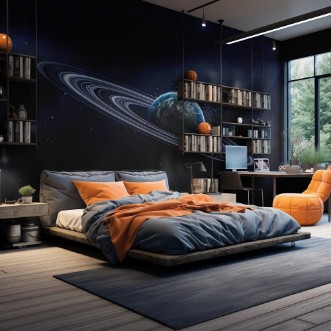 Afbeeldingen van Universe scene with planets stars and galaxies in outer space showing the beauty of space exploration Elements furnished by NASA