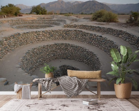 Afbeeldingen van Ancient wells near town Nazca Peru