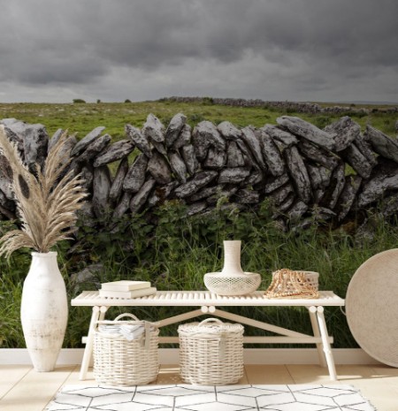 Image de Dry stone walls built from field stone The Burren Ireland