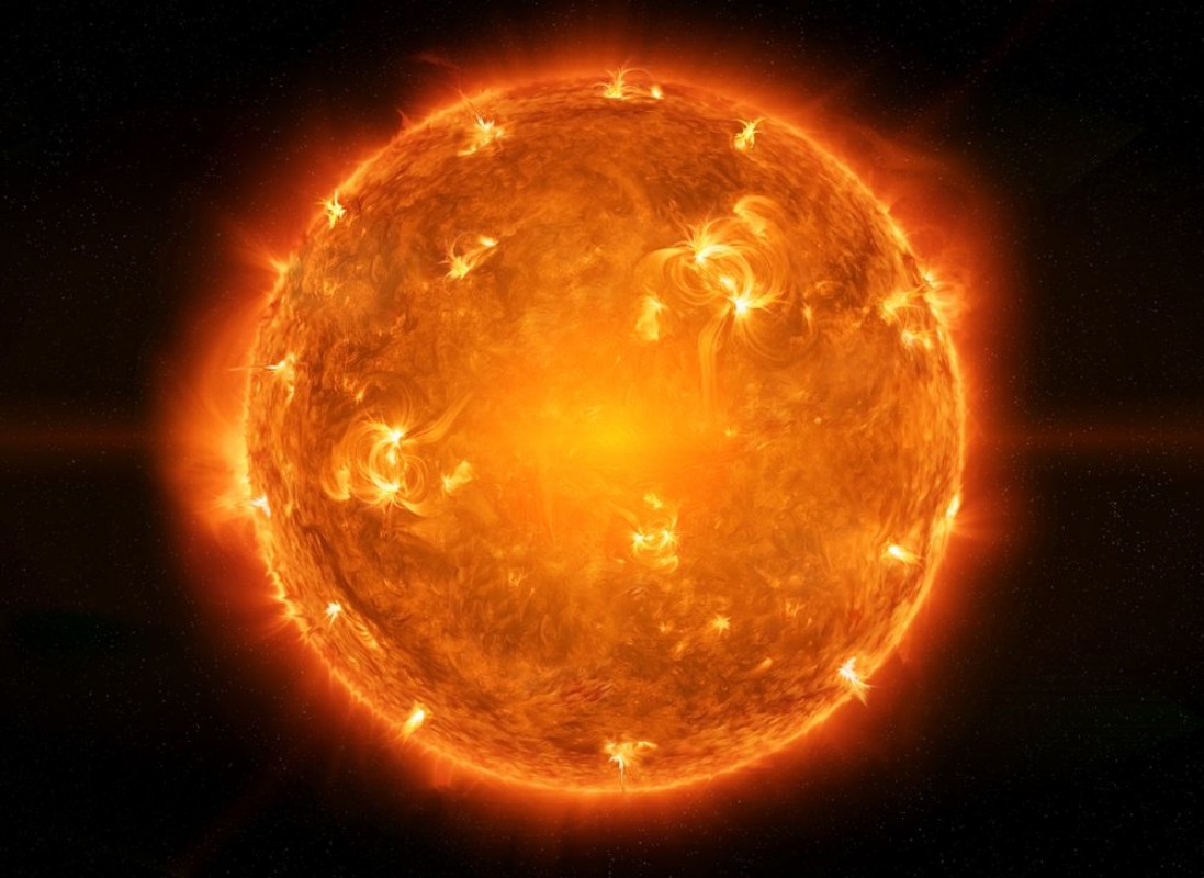 Afbeeldingen van Powerful Sun in space
