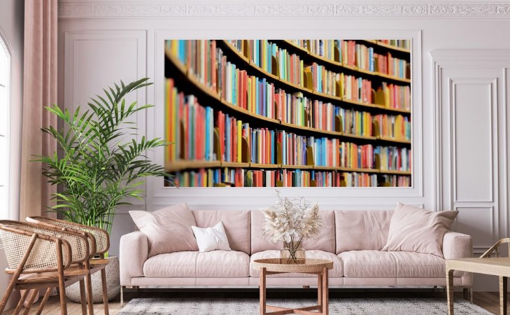 Image de Round bookshelf in public library