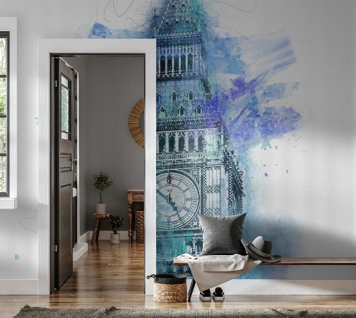 Image de Colorful paint effect blue Big Ben