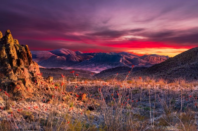 Big Bend Sunset photowallpaper Scandiwall