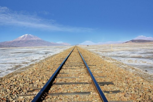 Afbeeldingen van Railway in Salar de Uyuni Bolivia