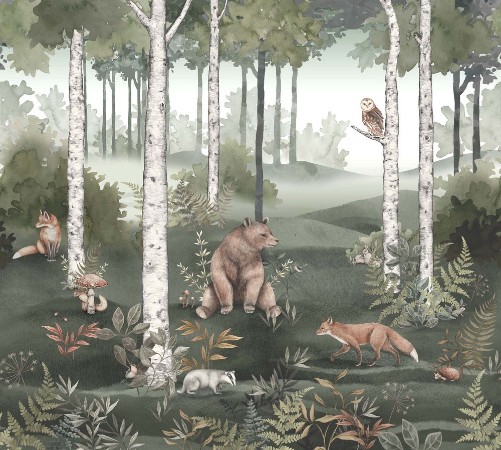 Wild Forest Mural - 6943 wallpaper Boråstapeter