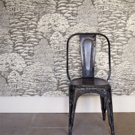 Picture of Fargesammensetning - Woodland Toile Ivory/Charcoal - DWOW215716 - 03687-01