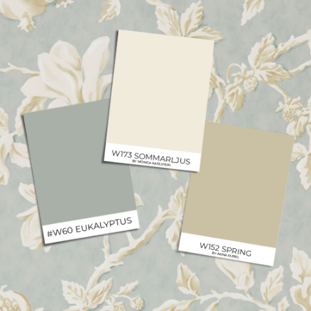 Picture of Fargesammensetning - Magnolia & Pomegranate Grey Blue/Parchment - DWOW215724 - 03690-01